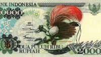 uang kertas Rp 20000 tahun 1992